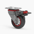 5Inch PU Brake Swivel Fixed Casters Cart Equipment